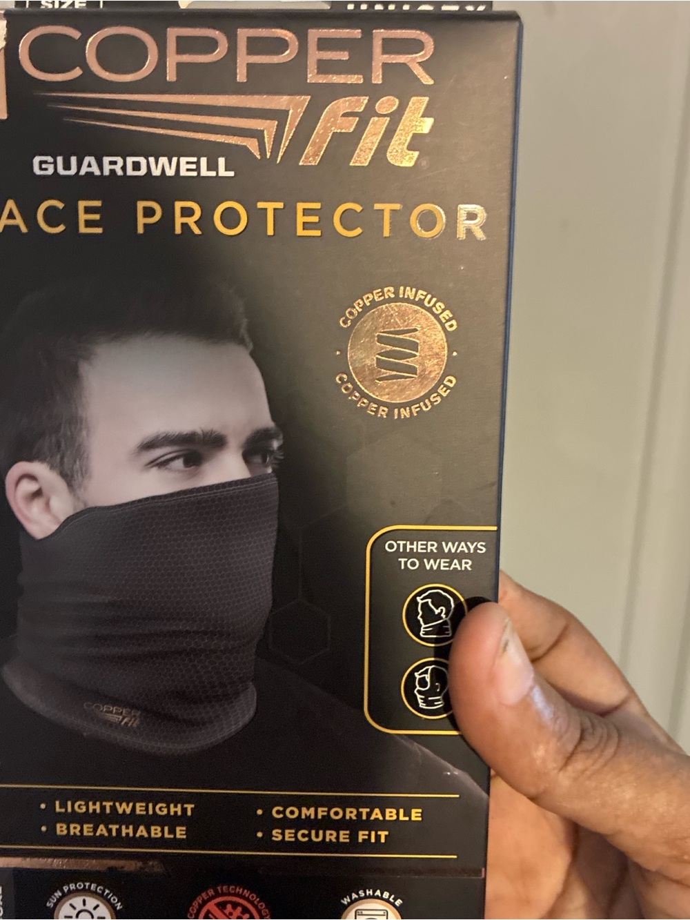 Copper Fit Guardwell Men’s Black Face Protector